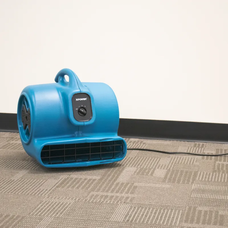 XPOWER 1 HP 3600 CFM 3 Speed Air Mover, Carpet Dryer, Floor Fan, Blower P-830