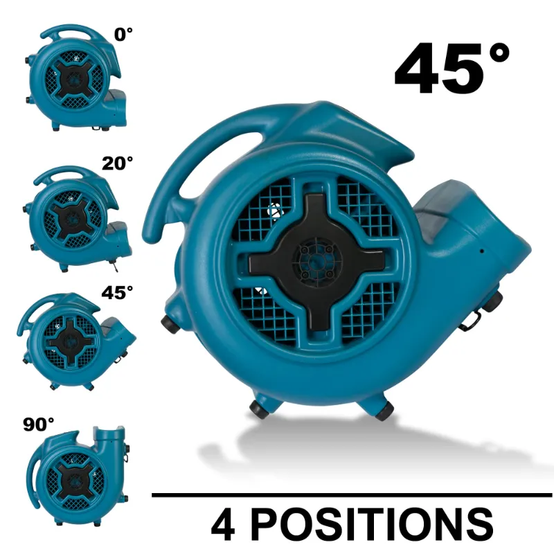 XPOWER 1 HP 3600 CFM 3 Speed Air Mover, Carpet Dryer, Floor Fan, Blower P-830