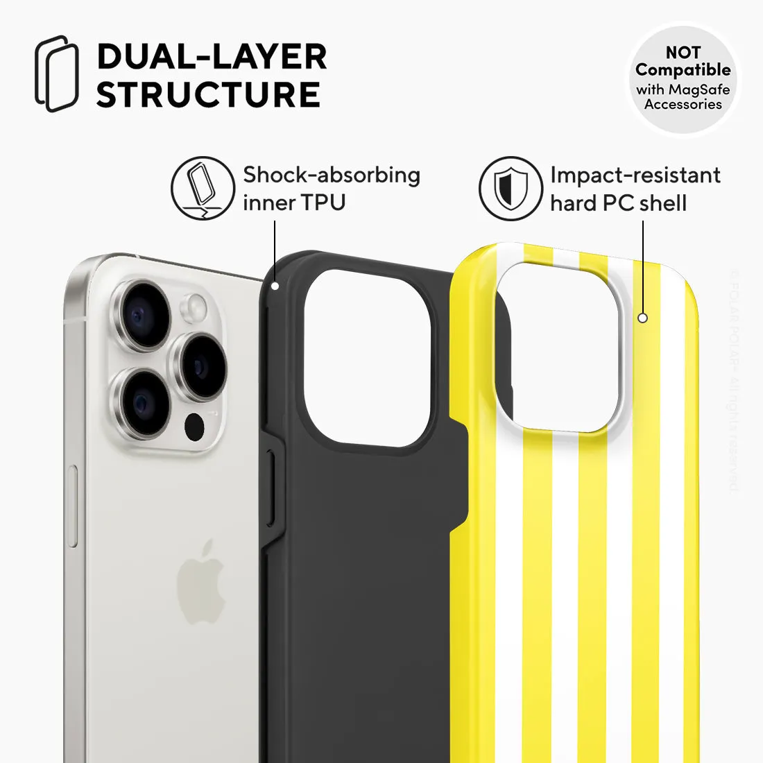 Yellow Stripe Custom - iPhone 15 Pro Case