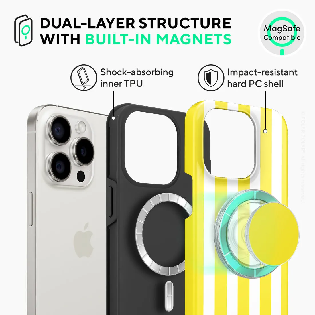 Yellow Stripe Custom - iPhone 15 Pro Case