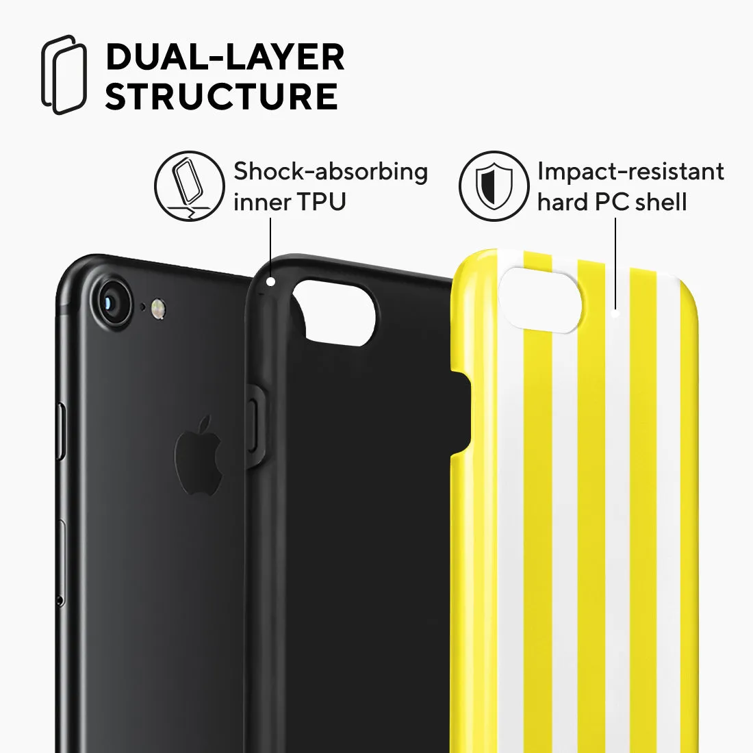Yellow Stripe Custom - iPhone SE3 / SE2 / 8 / 7 Case