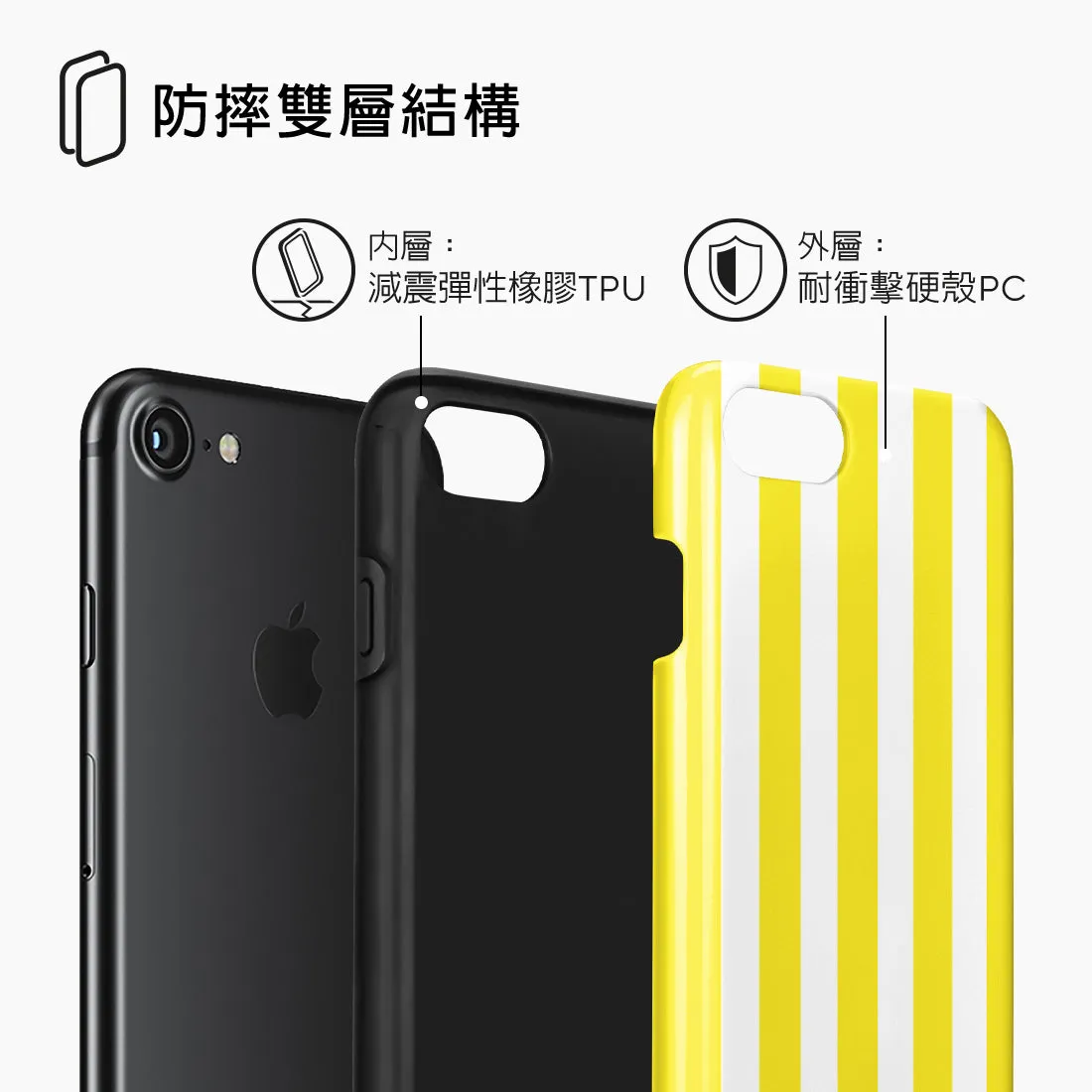 Yellow Stripe Custom - iPhone SE3 / SE2 / 8 / 7 Case