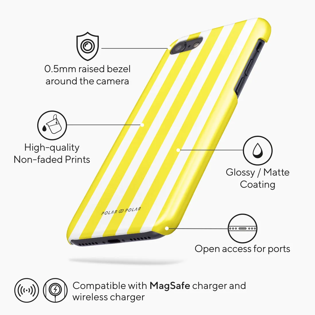 Yellow Stripe Custom - iPhone SE3 / SE2 / 8 / 7 Case