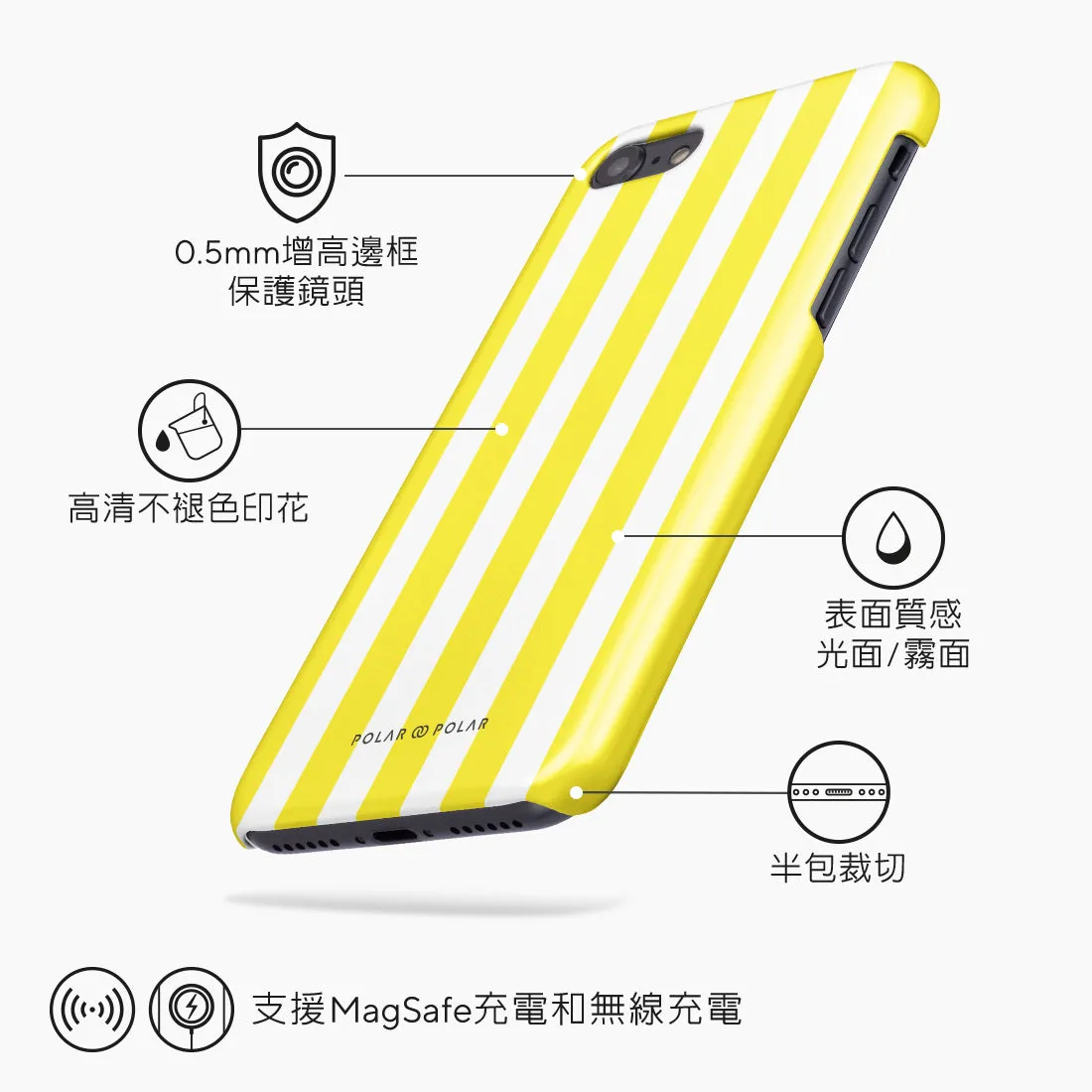 Yellow Stripe Custom - iPhone SE3 / SE2 / 8 / 7 Case