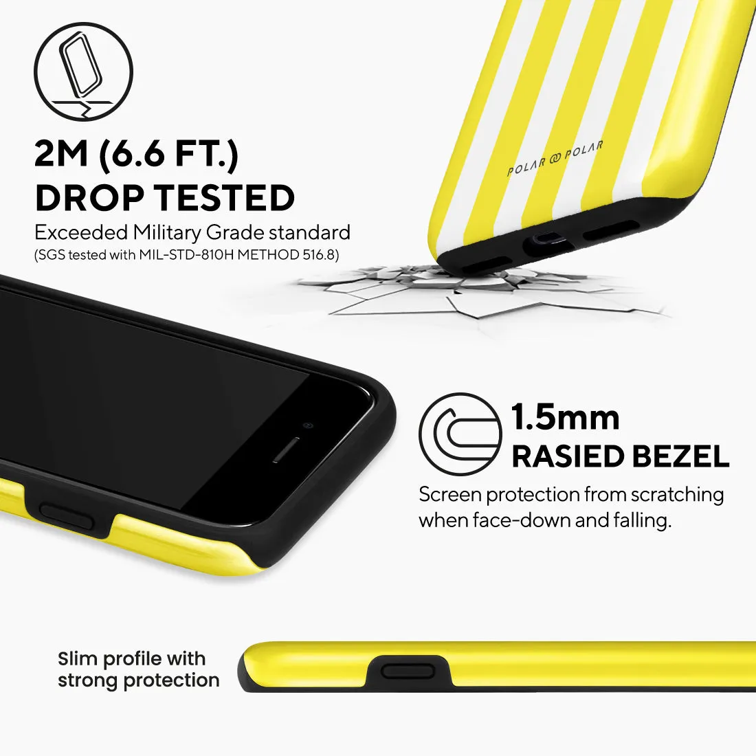 Yellow Stripe Custom - iPhone SE3 / SE2 / 8 / 7 Case