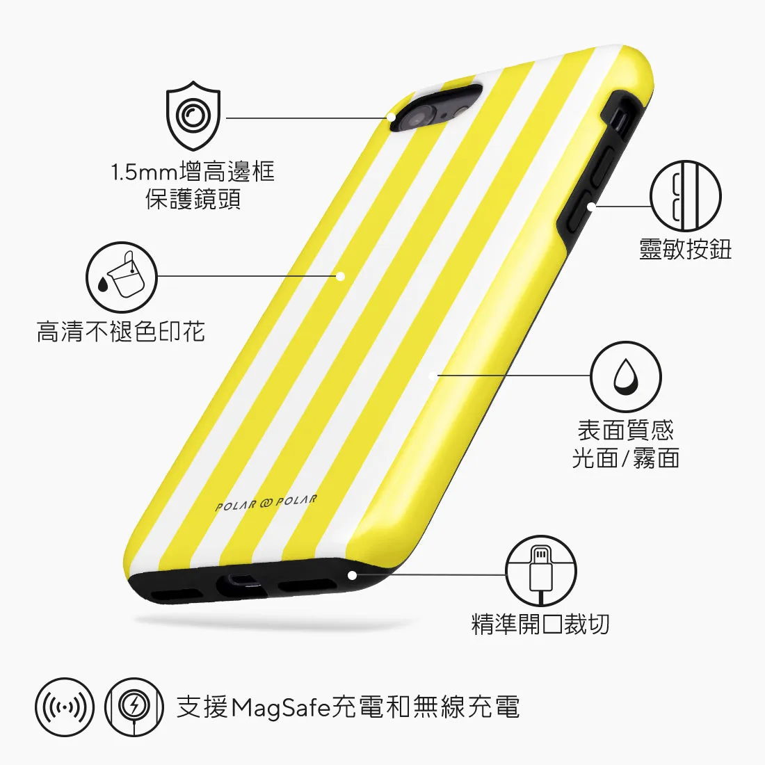 Yellow Stripe Custom - iPhone SE3 / SE2 / 8 / 7 Case