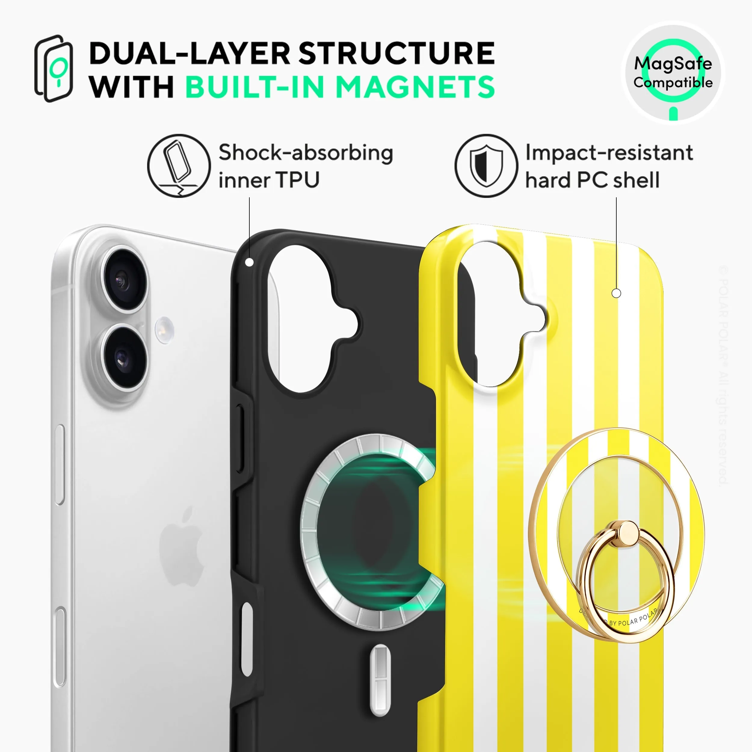 Yellow Stripe - iPhone 16 Plus Case