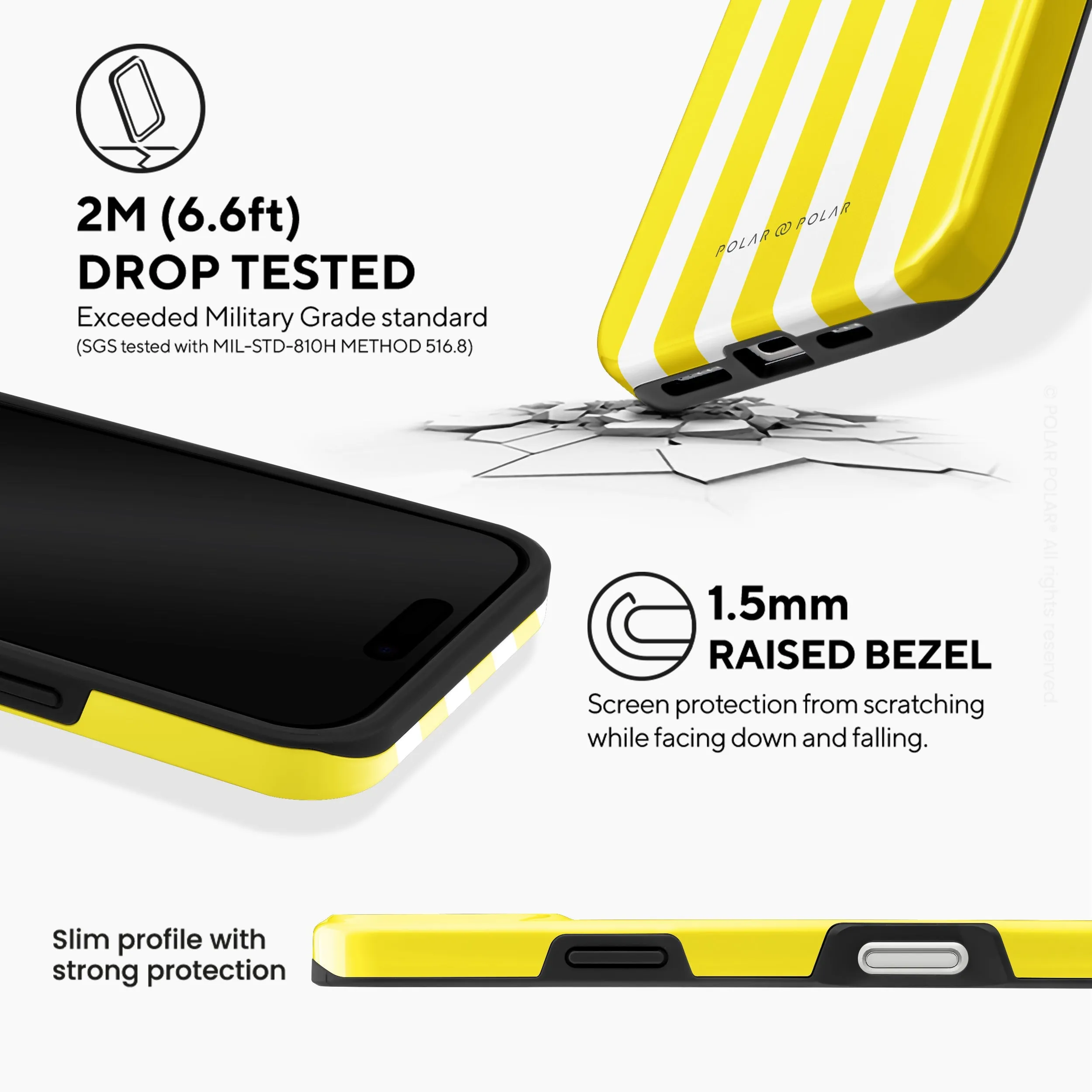 Yellow Stripe - iPhone 16 Plus Case