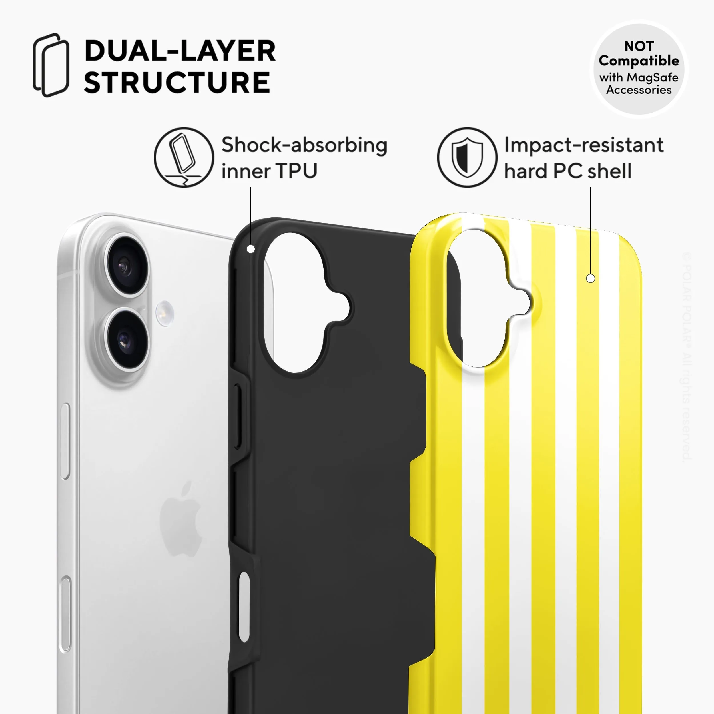 Yellow Stripe - iPhone 16 Plus Case