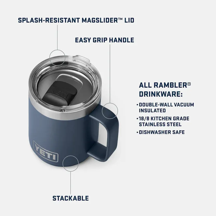 YETI Rambler 10 OZ (296ml) Stackable Mug With Magslider Lid - Black