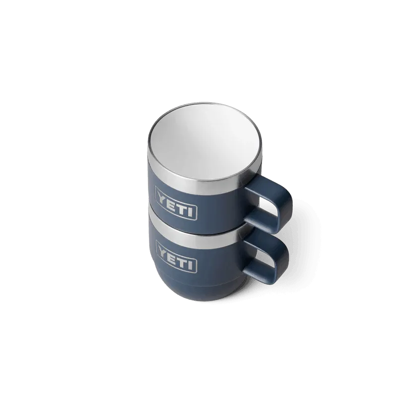 Yeti Rambler 6 oz (177 ml) Stackable Coffee Expresso Mugs Navy