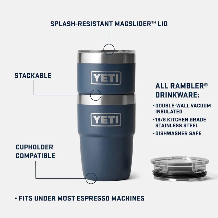 YETI Rambler 8 OZ (237ml) Stackable Cup With Magslider Lid - Black