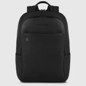 Zaino Piccolo Piquadro in Pelle Porta PC 14'' Black Square Nero