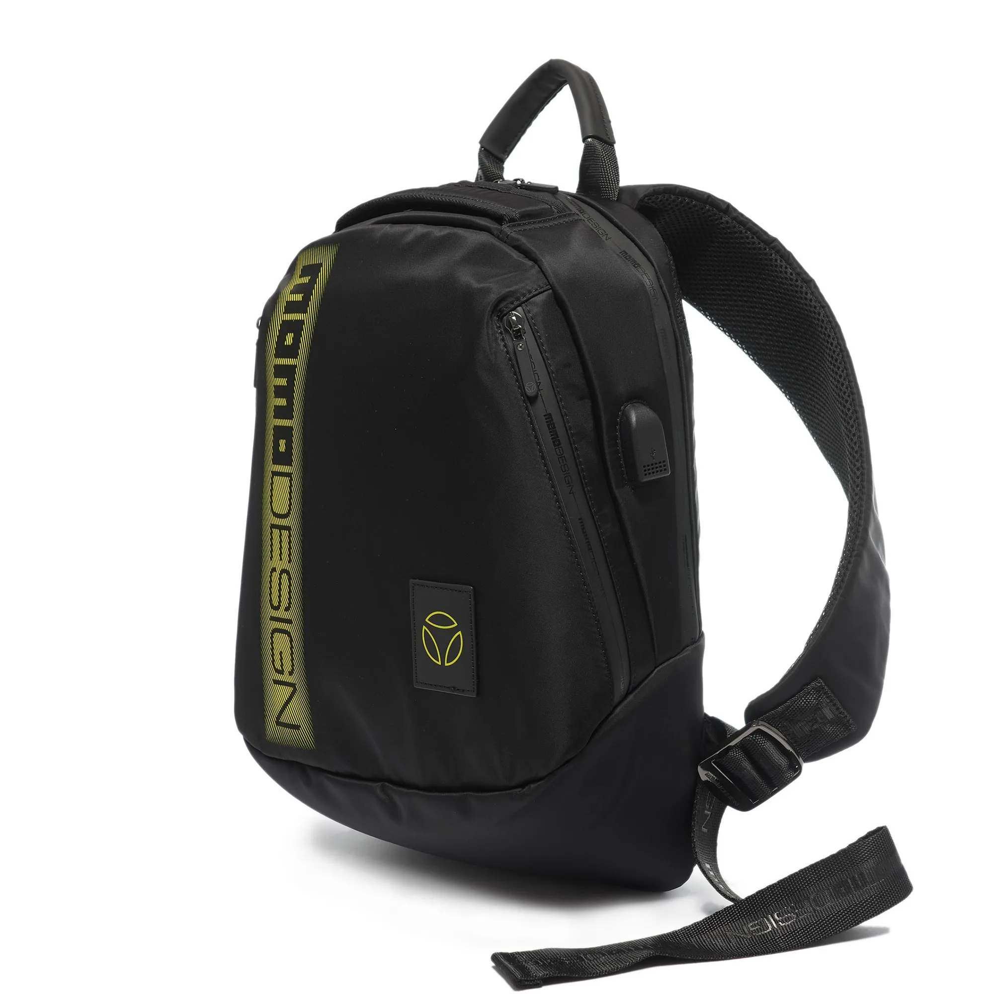 Zaino sportivo Momodesign OVO stripes nere/gialle